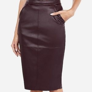Express Dark Burgundy Pencil Skirt